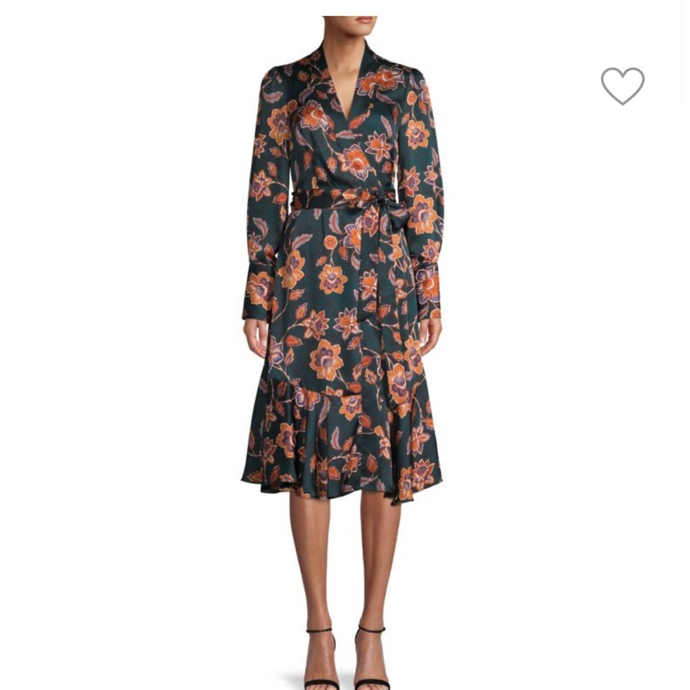 BCBG Maxazria Floral Wrap Dress
